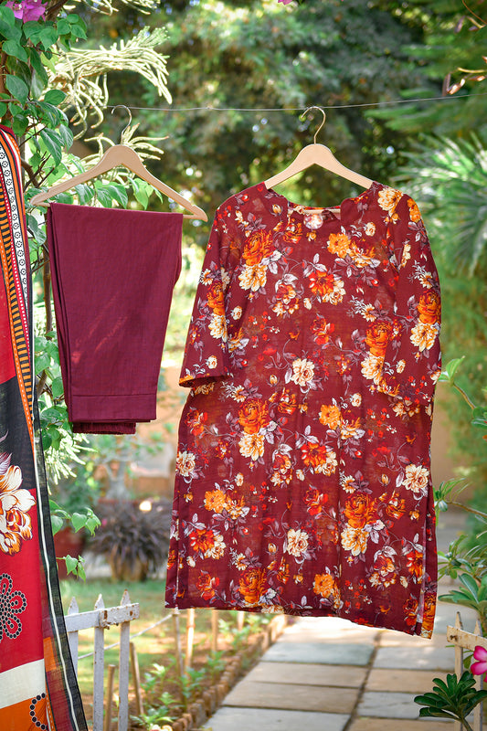 Nuray Slub Khaddar Three Piece D-03