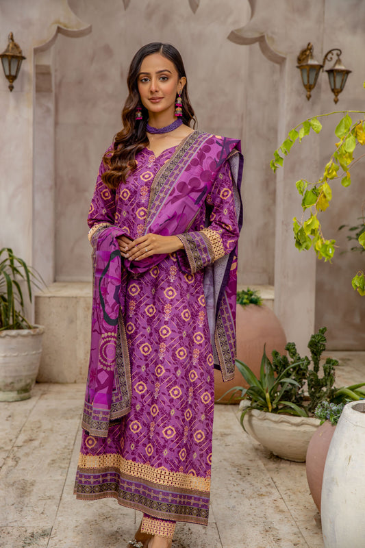 Naqsh - MFDW-I3-NQ-08 - 3 PC Premium Plain Khaddar