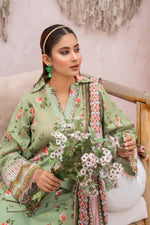 Salwa MFDS-E4-SA-3P-01 Cross Slub Lawn Three Piece - MURASHE