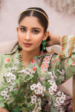 Salwa MFDS-E4-SA-3P-01 Cross Slub Lawn Three Piece - MURASHE