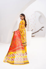 Gull-e-Noor MFDS-D4-GN-3P-08 Slub Lawn Three Piece - MURASHE