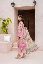 Salwa MFDS-E4-SA-3P-04 Cross Slub Lawn Three Piece - MURASHE