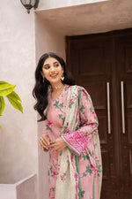 Salwa MFDS-E4-SA-3P-04 Cross Slub Lawn Three Piece - MURASHE