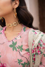 Salwa MFDS-E4-SA-3P-04 Cross Slub Lawn Three Piece - MURASHE