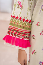 Salwa MFDS-E4-SA-3P-02 Cross Slub Lawn Three Piece - MURASHE