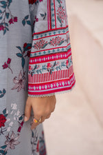 Salwa MFDS-E4-SA-3P-05 Cross Slub Lawn Three Piece - MURASHE