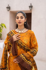 Salwa MFDS-E4-SA-3P-07 Cross Slub Lawn Three Piece - MURASHE