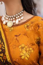 Salwa MFDS-E4-SA-3P-07 Cross Slub Lawn Three Piece - MURASHE