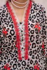 Salwa MFDS-E4-SA-3P-09 Cross Slub Lawn Three Piece - MURASHE