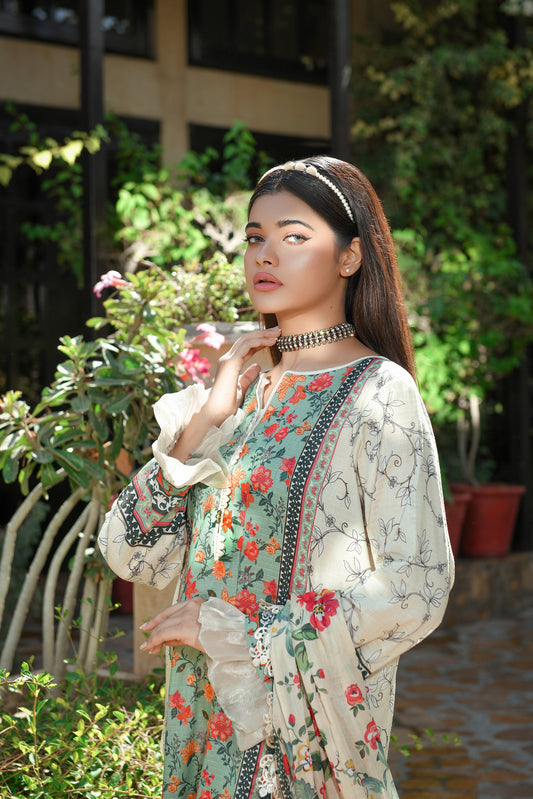 ZUHAL MFDS-i4-ZU-3P-04 Doria Lawn Three Piece