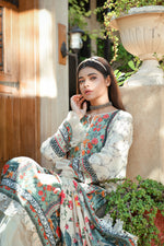ZUHAL MFDS-i4-ZU-3P-04 Doria Lawn Three Piece - MURASHE