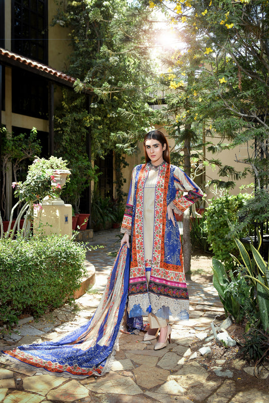 ZUHAL MFDS-i4-ZU-3P-03 Doria Lawn Three Piece