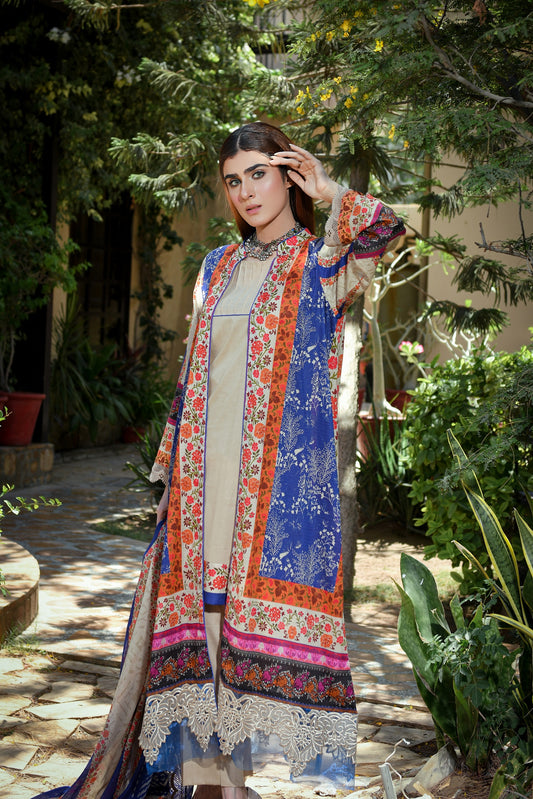 ZUHAL MFDS-i4-ZU-3P-03 Doria Lawn Three Piece