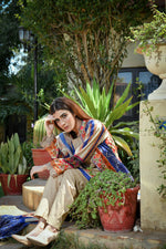 ZUHAL MFDS-i4-ZU-3P-03 Doria Lawn Three Piece - MURASHE