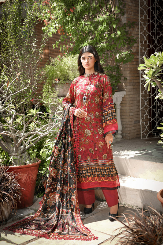 ZUHAL MFDS-i4-ZU-3P-08 Doria Lawn Three Piece