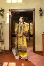 Zayna MFDS-J4-ZA-3P-04 Slub Lawn Three Piece - MURASHE