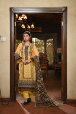 Zayna MFDS-J4-ZA-3P-04 Slub Lawn Three Piece - MURASHE