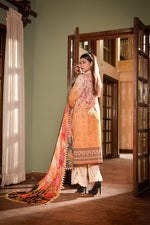 Zayna MFDS-J4-ZA-3P-07 Slub Lawn Three Piece - MURASHE