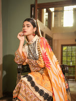 Zayna MFDS-J4-ZA-3P-07 Slub Lawn Three Piece - MURASHE