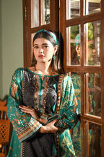 Zayna MFDS-J4-ZA-3P-01 Slub Lawn Three Piece - MURASHE