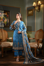 Zayna MFDS-J4-ZA-3P-08 Slub Lawn Three Piece - MURASHE