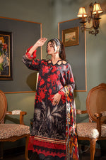 Zayna MFDS-J4-ZA-3P-05 Slub Lawn Three Piece - MURASHE