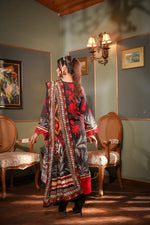 Zayna MFDS-J4-ZA-3P-05 Slub Lawn Three Piece - MURASHE