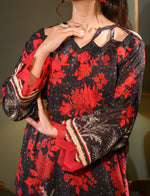 Zayna MFDS-J4-ZA-3P-05 Slub Lawn Three Piece - MURASHE