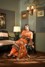 Zayna MFDS-J4-ZA-3P-02 Slub Lawn Three Piece - MURASHE