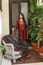 Manha MFDS-B4-MA-07 Cross Slub Lawn Three Piece - MURASHE