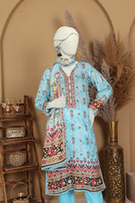 Imsha Doria Lawn 3 Piece D-02 by Murashe featuring digital printed slub lawn shirt, lawn voil dupatta and cotton trousers