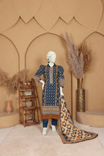 Imsha Doria Lawn 3 Piece D-05 by Murashe featuring digital printed slub lawn shirt, lawn voil dupatta and cotton trousers