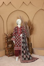 Imsha Doria Lawn 3 Piece D-12 by Murashe featuring digital printed slub lawn shirt, lawn voil dupatta and cotton trousers