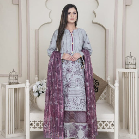 Vital V2 Luxury Embroidered Lawn MFD-23-V2-03 - Gray