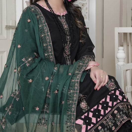 Vital V2 Luxury Embroidered Lawn MFD-23-V2-10 - Black