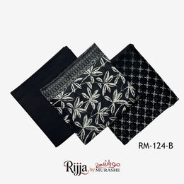 Rijja by Murashe RM#124 B – Premium Lawn 3 Piece Unstitched Suit - MURASHE