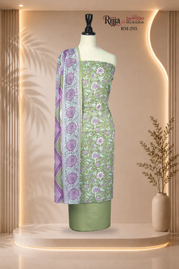 Rijja RM-295 Premium Unstitched Lawn Suit