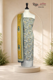 Rijja RM-256 Premium Unstitched Lawn Suit