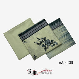 Rijja AA-135 Premium Unstitched Lawn Suit - MURASHE