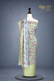 MURASHE Rijja RM-194 premium unstitched lawn suit featuring intricate fabric design and vibrant colors, suitable for customization.