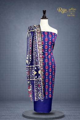 Rijja RM-196 Premium Unstitched Lawn Suit
