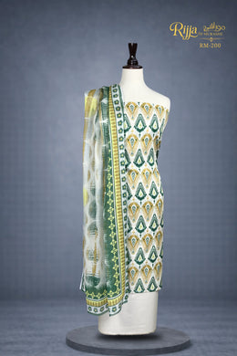 Rijja RM-200 Premium Unstitched Lawn Suit