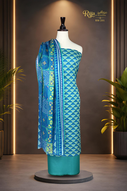 Rijja RM-201 Premium Unstitched Lawn Suit
