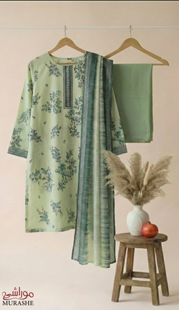 Rijja AA-135 Premium Unstitched Lawn Suit