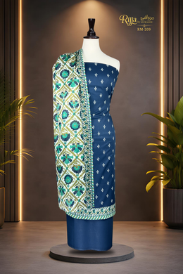 Rijja RM-209 Premium Unstitched Lawn Suit