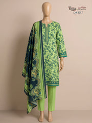 3 Piece - Unstitched Khaddar – D#3017