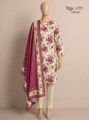 3 Piece - Unstitched Khaddar – D#3021