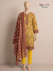 3 Piece - Unstitched Khaddar – D#3023