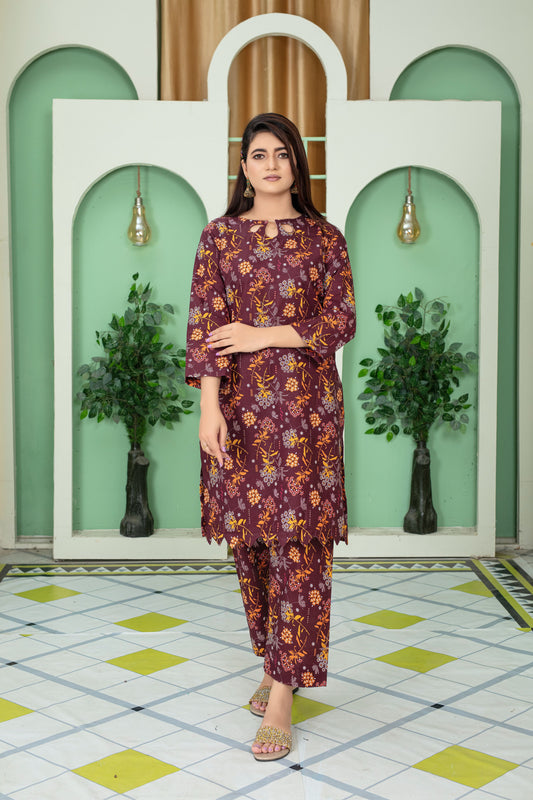 Nissa - MFDW-E3-Ni-07 - Premium Slub Khaddar - Shirt & Trousers