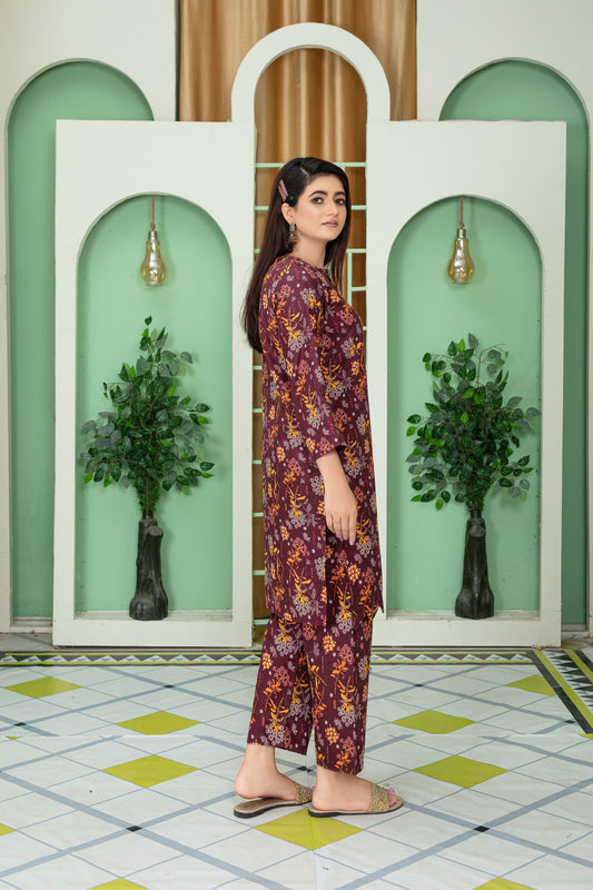 Nissa - MFDW-E3-Ni-07 - Premium Slub Khaddar - Shirt & Trousers